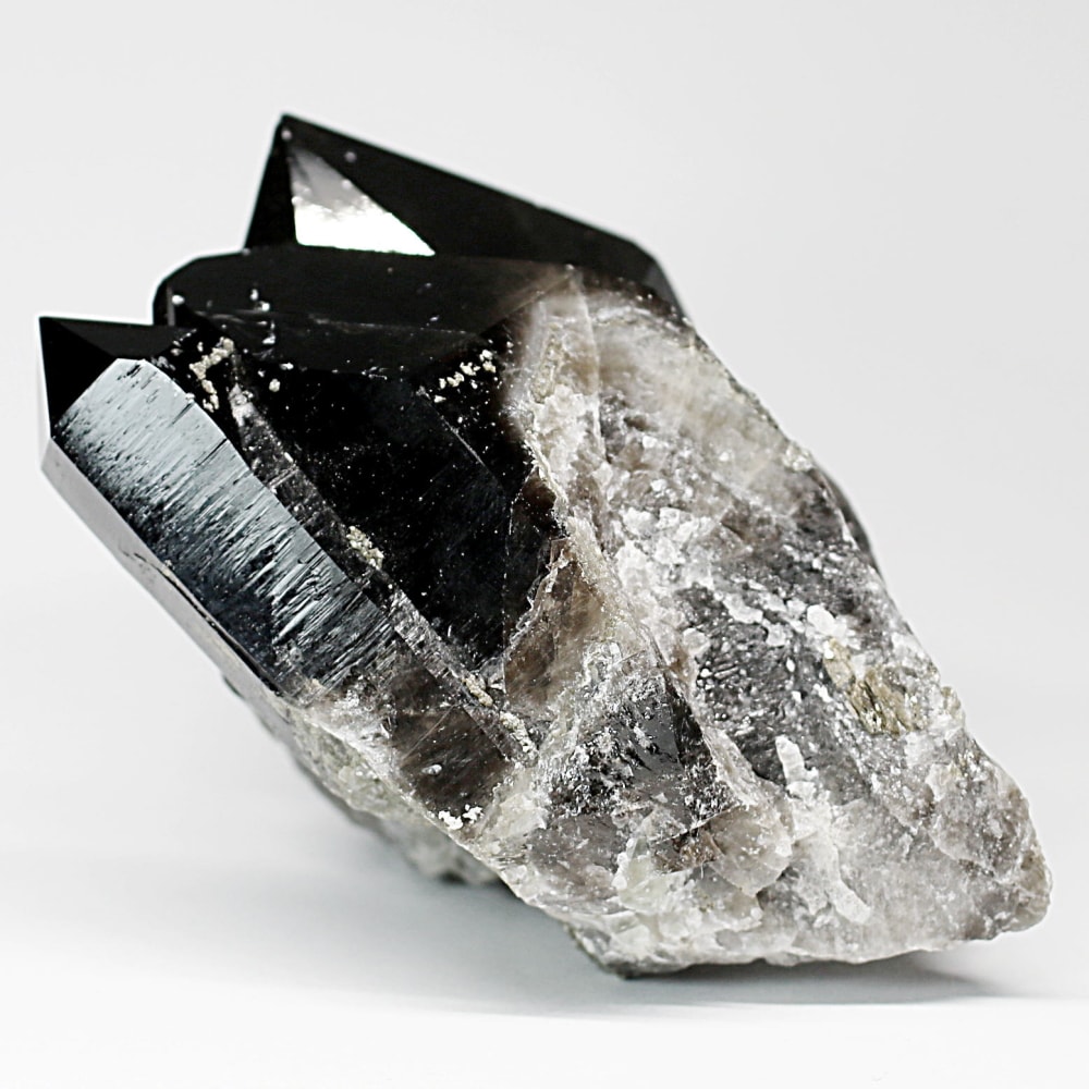 山東省産]天然モリオン原石（黒水晶クラスター） - 埼玉県吉川市の