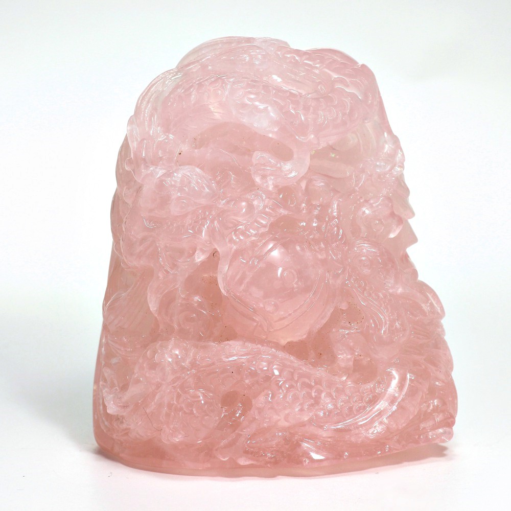 最高品質]ローズクォーツ(辰)龍彫刻 - 埼玉県吉川市の天然石専門店