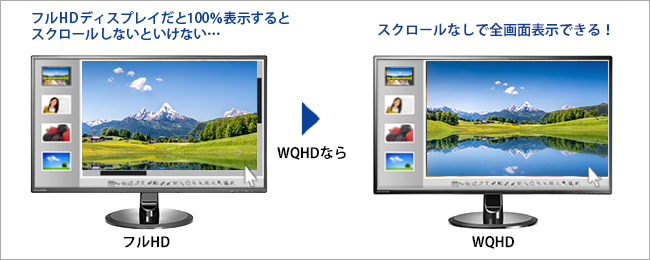 EX-LDQ271DB | 広視野角ADSパネル採用＆WQHD対応27型ワイド液晶