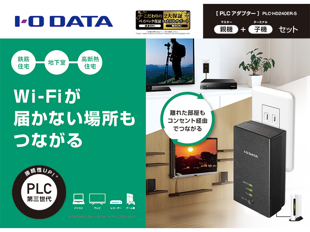 PLC-HD240ERシリーズ 仕様 | | アイ・オー・データ機器 I-O DATA