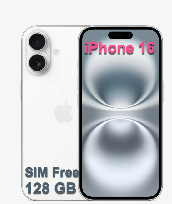 iPhone 16 - White - 128GB - SIM Free - iCanConnect