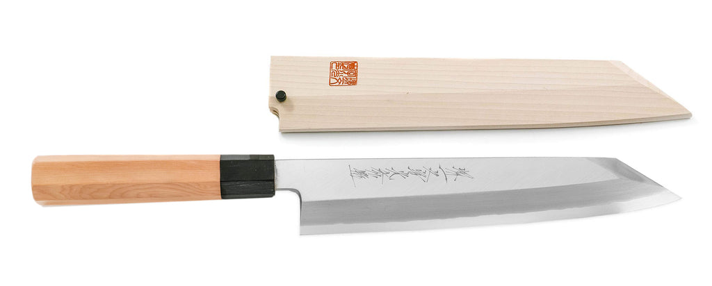 堺一文字光秀 白銀 霞研 切付包丁 鞘付き