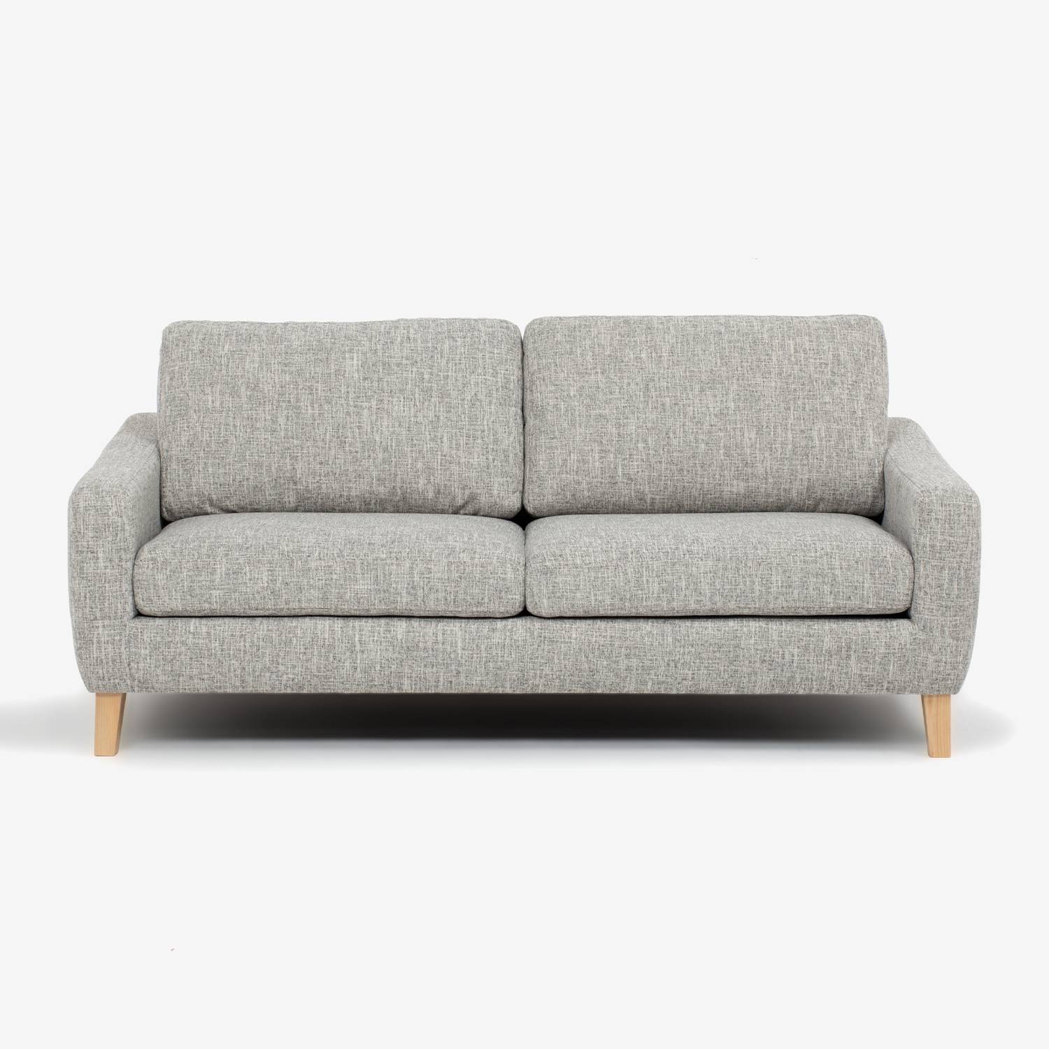 ソファ 3人掛け「クロス」幅189cm 布ブラウン色 #FG220-6D 木脚全2色