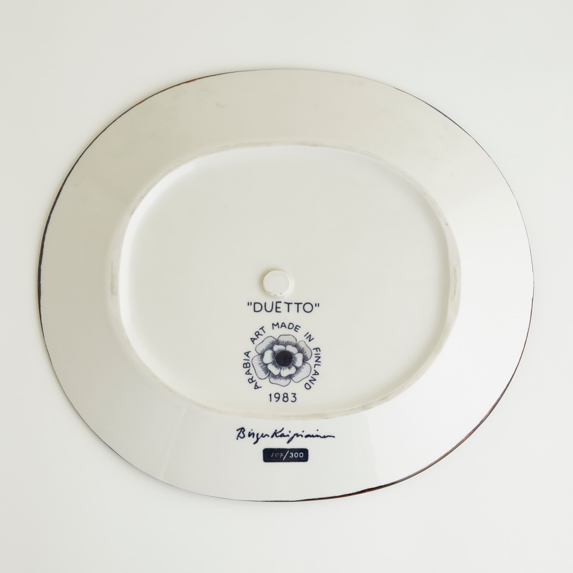 ☆【一点物】Birger Kaipiainen DUETTO Arabia Display Plate