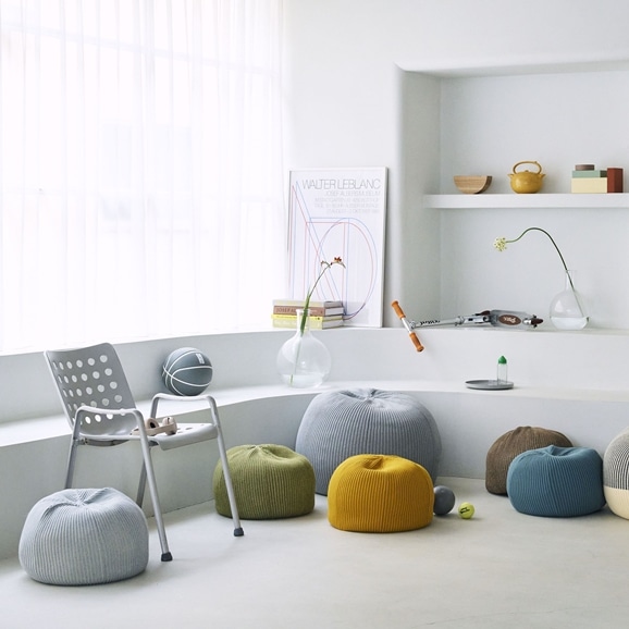 MINI PUUF MELANGE Sage green｜1人掛け｜IDEE SHOP Online