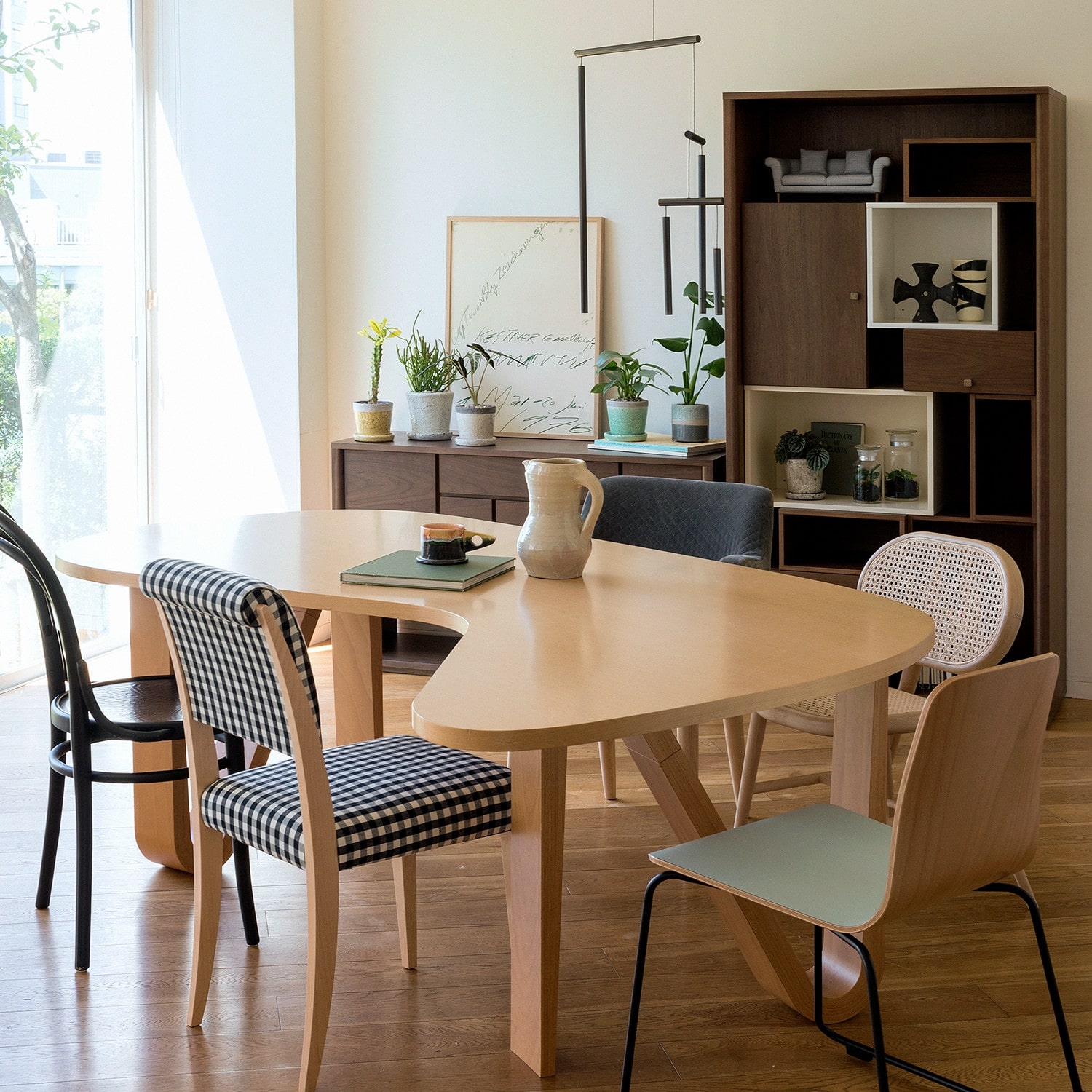 受注生産品】 CURVED PLYWOOD TABLE Natural｜ダイニングテーブル