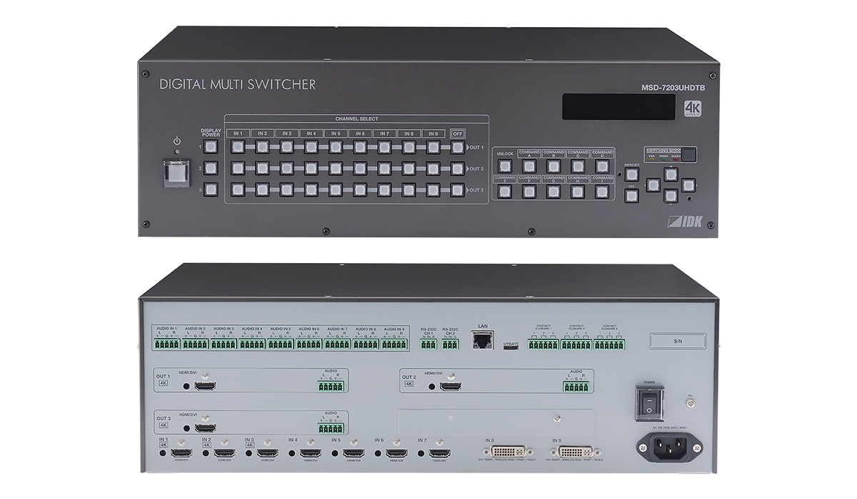 MSD-7203UHD 4K@60対応 デジタルマルチスイッチャー | 株式会社アイ