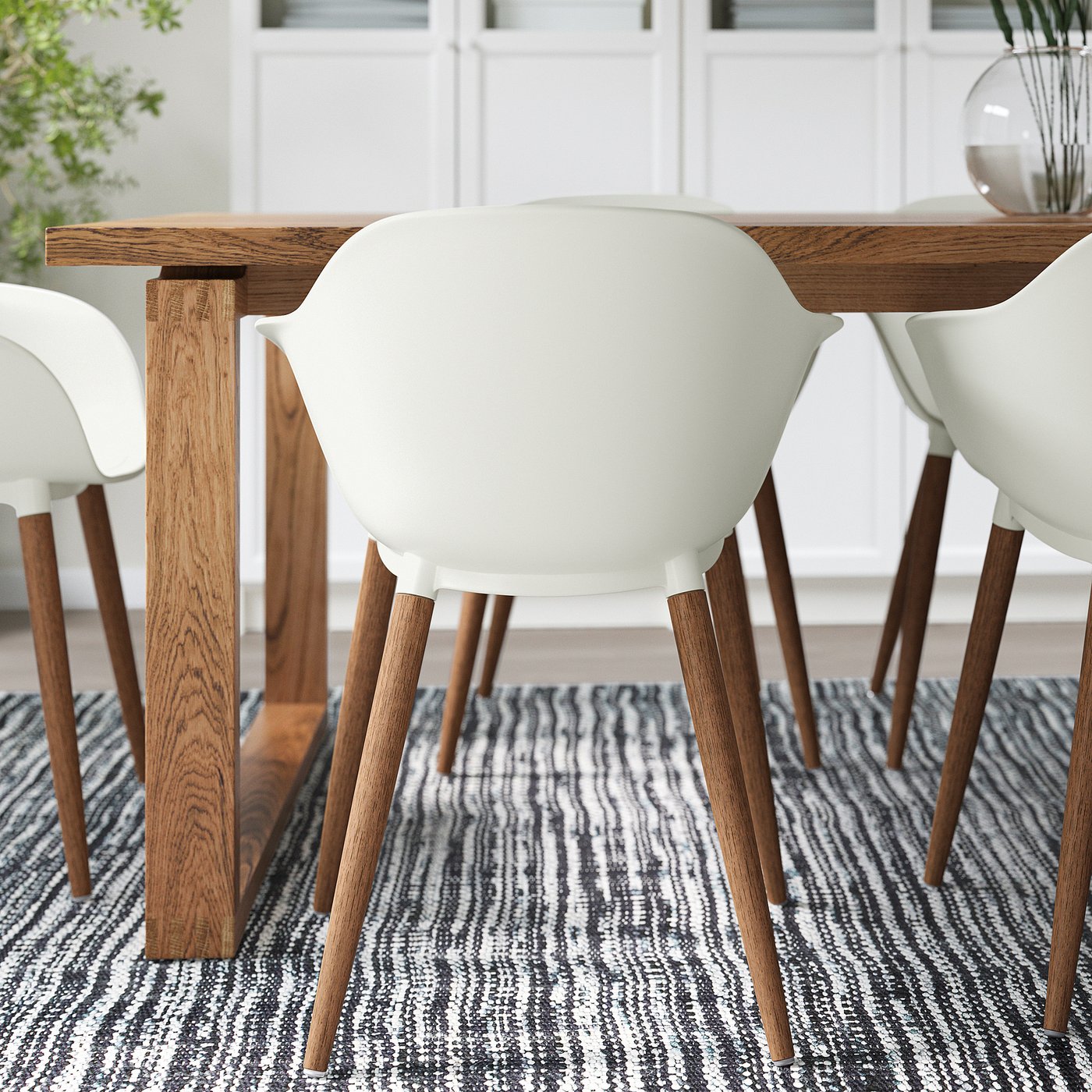 MÖRBYLÅNGA モールビロンガ / GRÖNSTA グローンスタ テーブル＆アーム