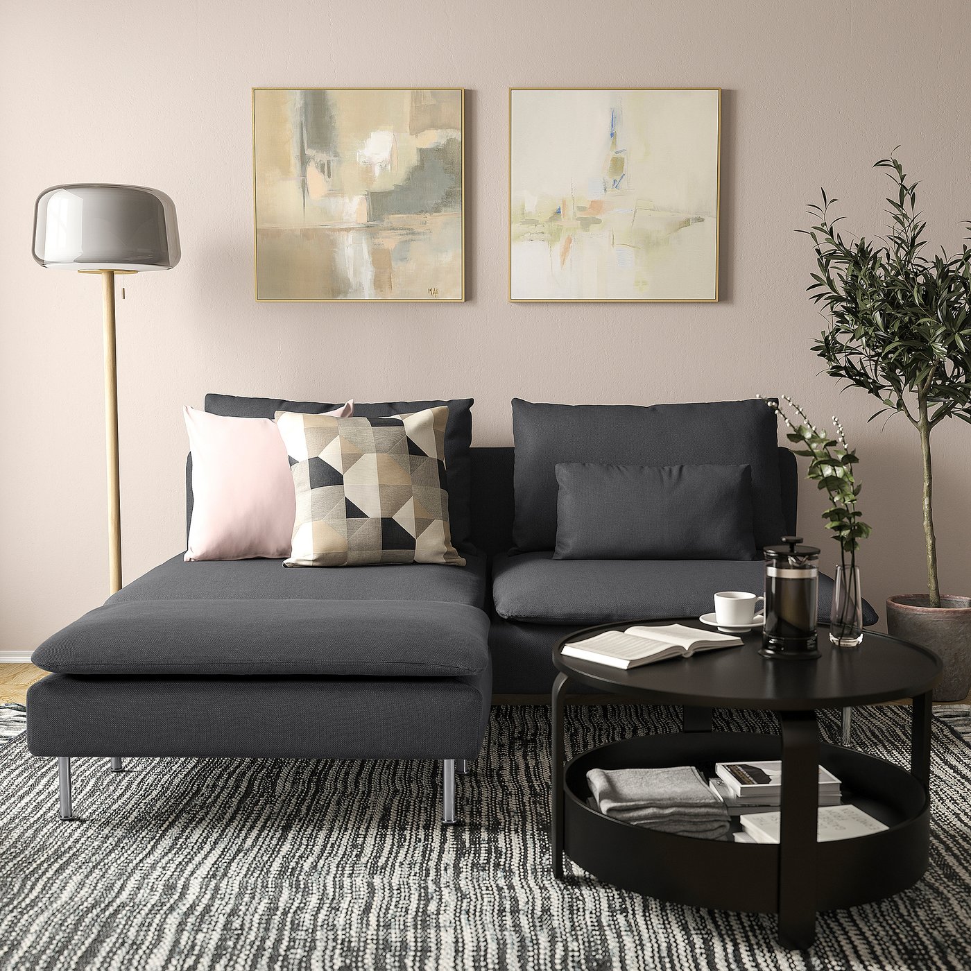 SÖDERHAMN ソーデルハムン オットマン, フリードトゥナ ダークグレー