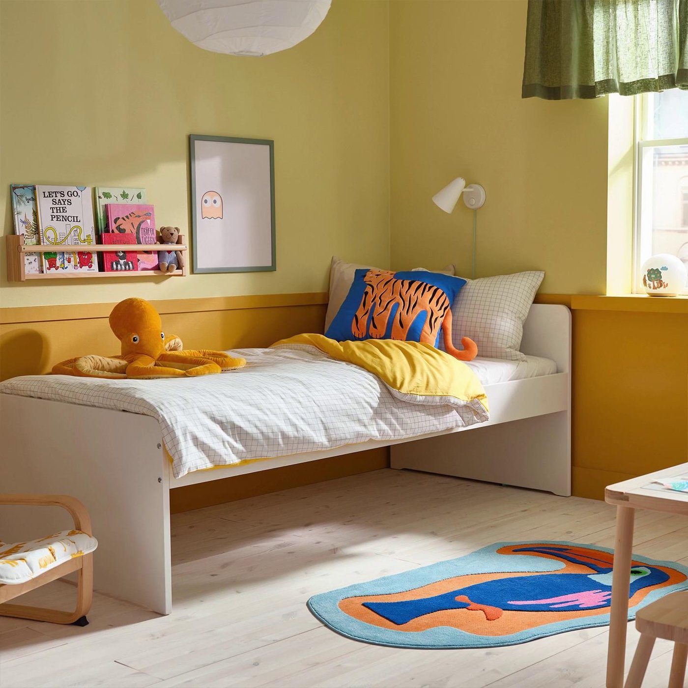 SLÄKT スレクト ベッドフレームとすのこ（組み合わせ）, ホワイト