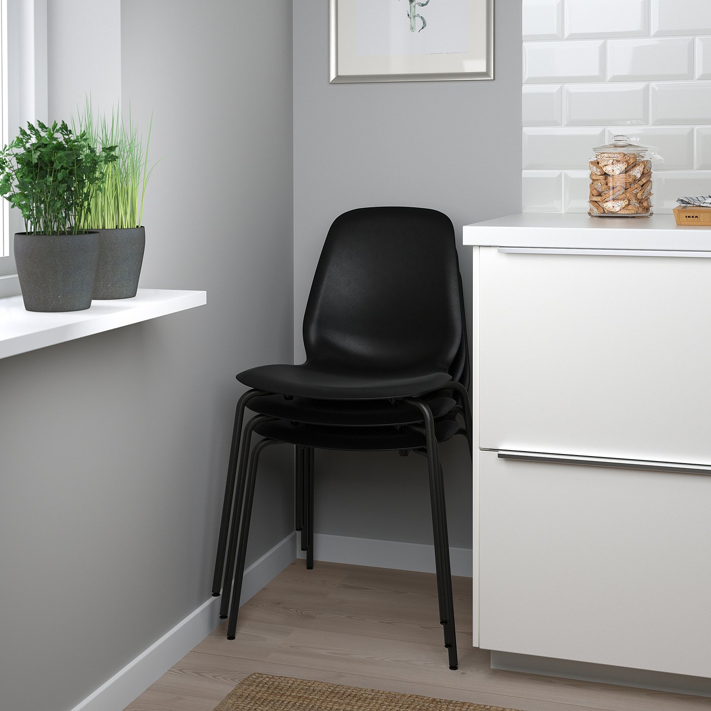 LIDÅS chair, black/Sefast black - IKEA