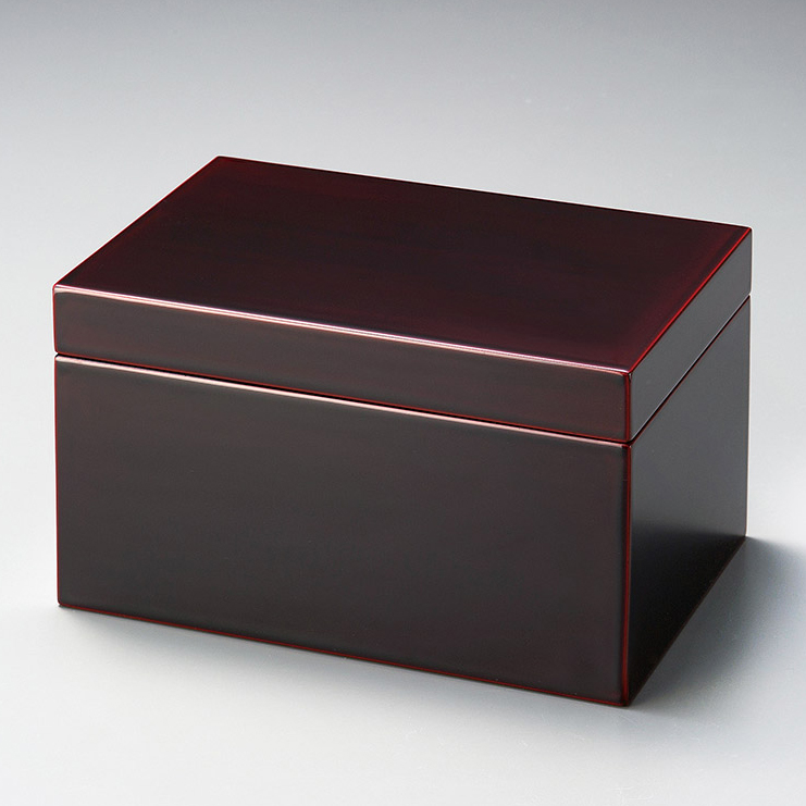 茶箱 溜 木製 漆塗り 12-15902 漆器の井助