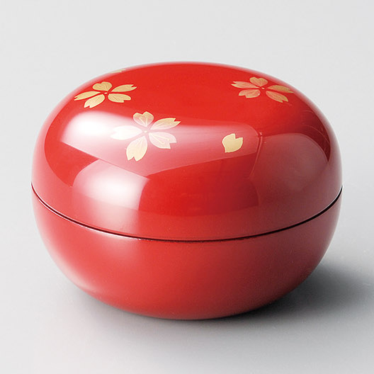 ボンボニエール 桜 朱 小物入れ 12-12606 漆器の井助