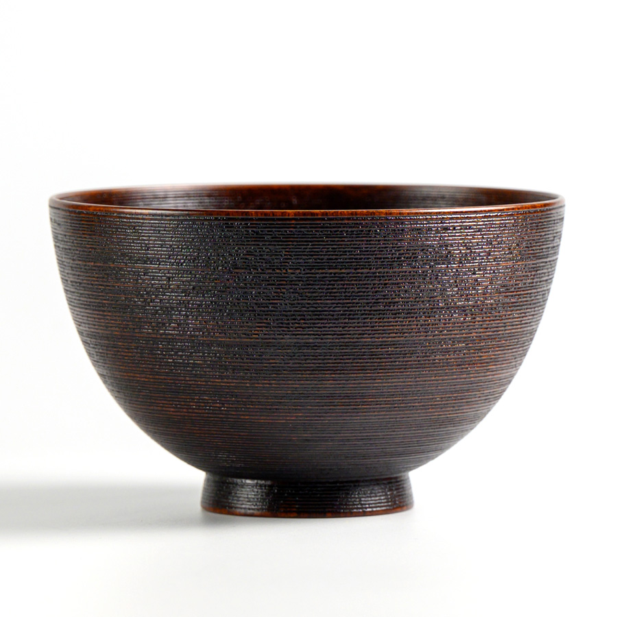 富貴漆椀 4寸 木製 漆塗り 木のお椀・味噌汁椀 漆器の井助