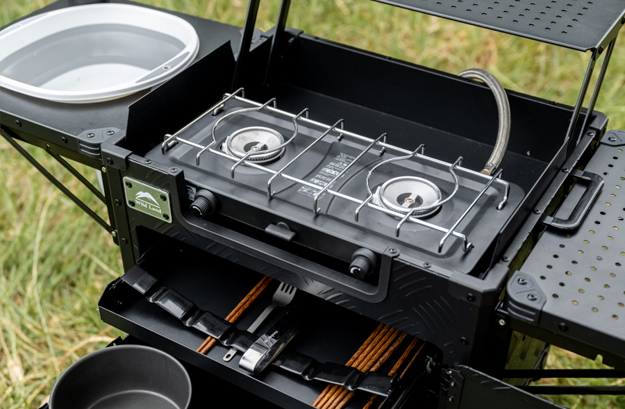 China All-in-One Aluminum Folding Camping Kitchen Box Pro with