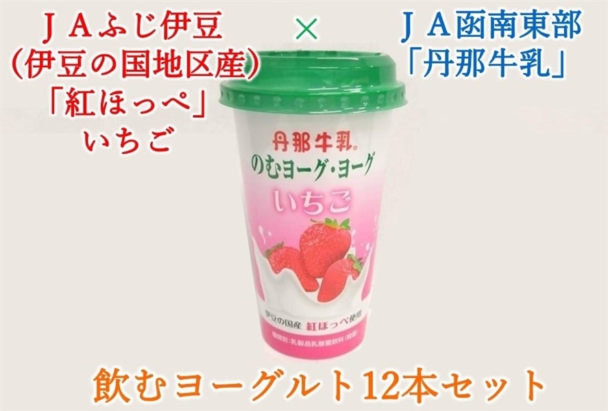 飲むヨーグルト「丹那牛乳 のむヨーグ・ヨーグ」いちご12本入り JA