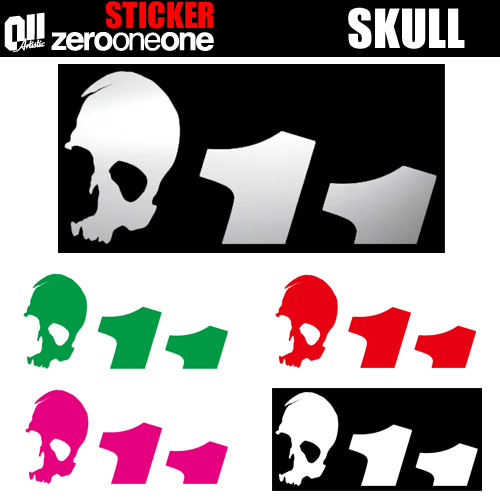 メール便対応】 011ARTISTIC ステッカー SKULL 【公式】ジャング