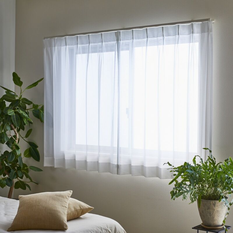 ミラー・遮熱・UVカット】サイ レースカーテン JD-68005R ホワイト