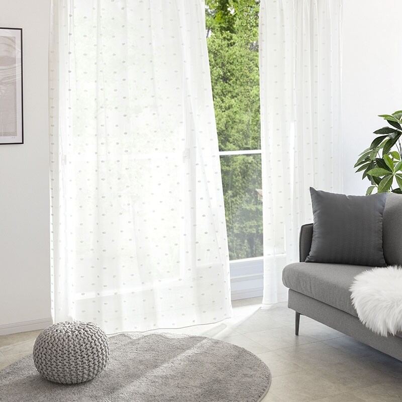 ジジ レースカーテン JE-88008 ホワイト ｜ジャストカーテン