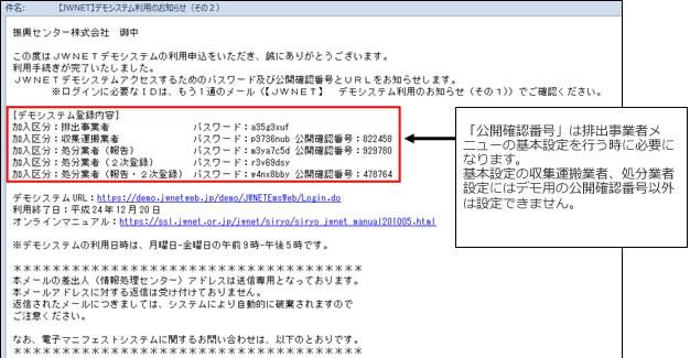ログインID・パスワードの見方 | 説明会・マニュアル | 電子マニフェスト