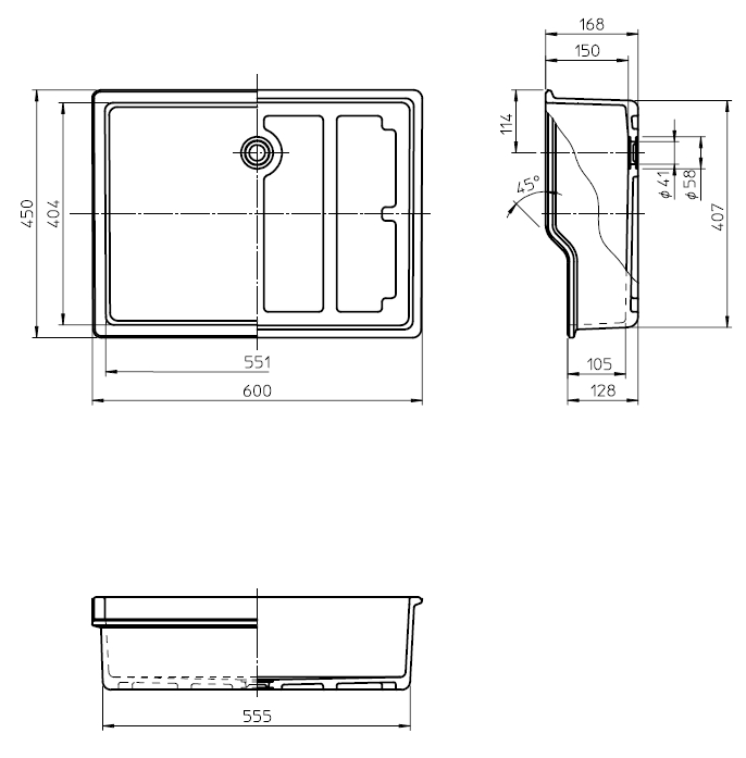 スタンダードタイプ 研ぎ出し流し 600型 みかげ【タキロン】のことなら