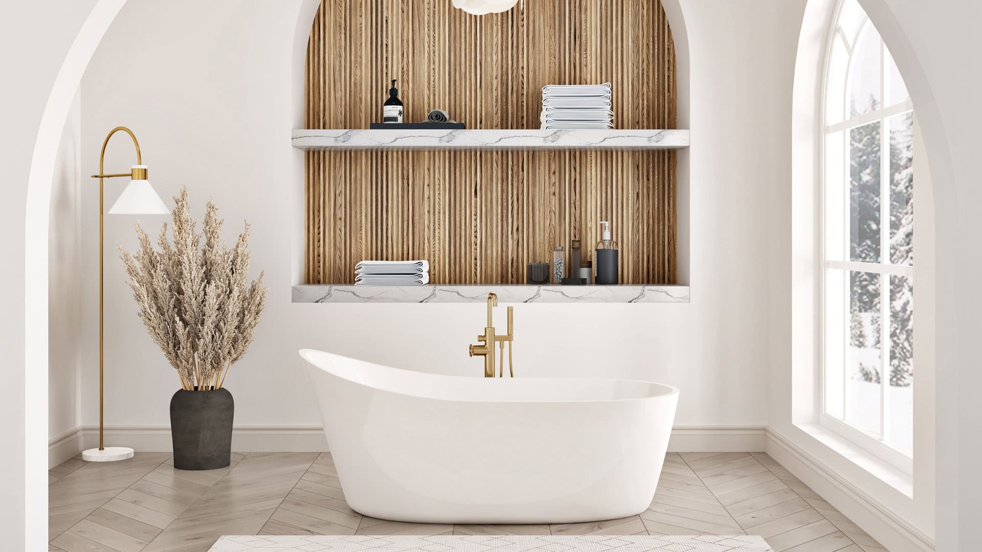 59 or 67 inch Modern Freestanding Bath Romy | OCEANIA