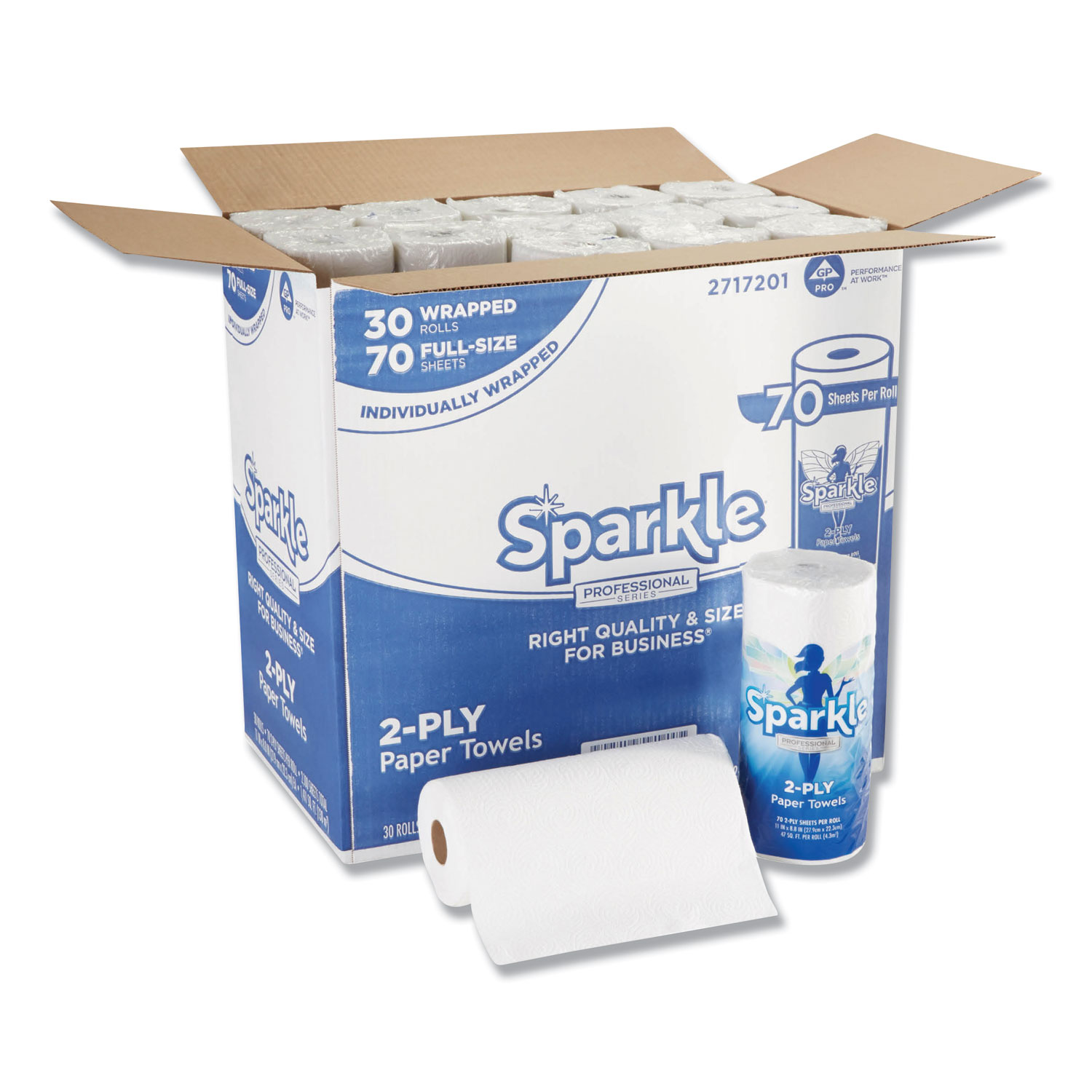 Sparkle 2717201 Professional Kitchen Paper Towels, 2-Ply, 11 x 8.8