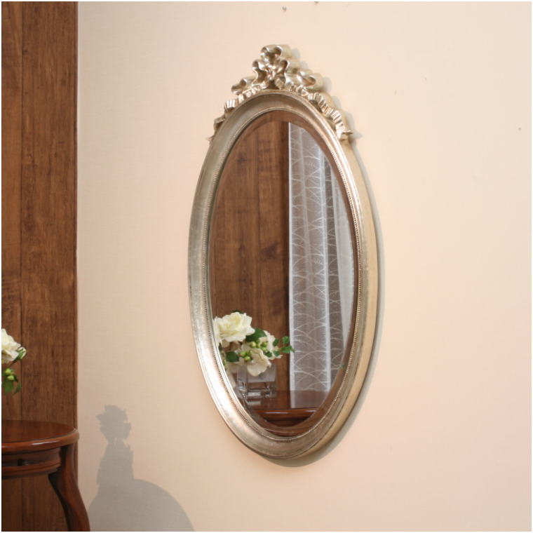 鏡 ミラー fa2646si イタリア製 アンティーク調 オーバル ウォール