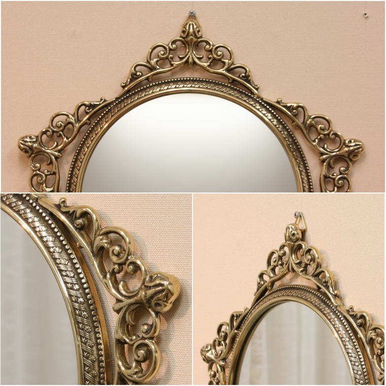 鏡 ミラー インテリアミラー st2029p 真鍮磨き仕上げ 真鍮製ウォール