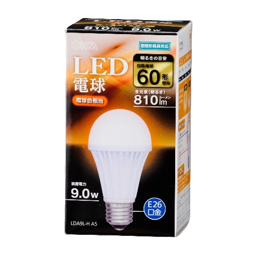 LED電球 E26 60形相当 電球色 [品番]06-3093｜株式会社オーム電機