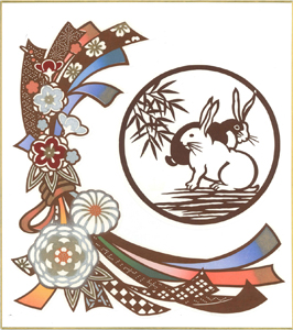 干支色紙 2023年 卯（う）ウサギ：兎 | 伊勢型紙専門店おおすぎ（株式