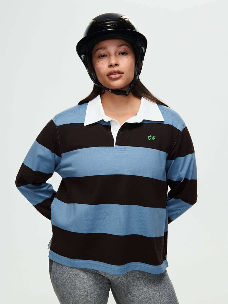 Women's Club Polo – Storm Stripe | Outdoor Voices
