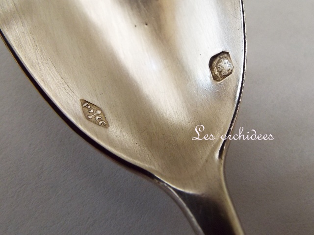 フランス アンティーク 純銀 エッグカップ＆スプーン PIERRE GAVARD