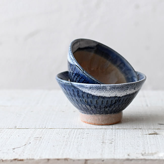 高台飯茶碗 トビ青 | ゼネラルストア オルネ