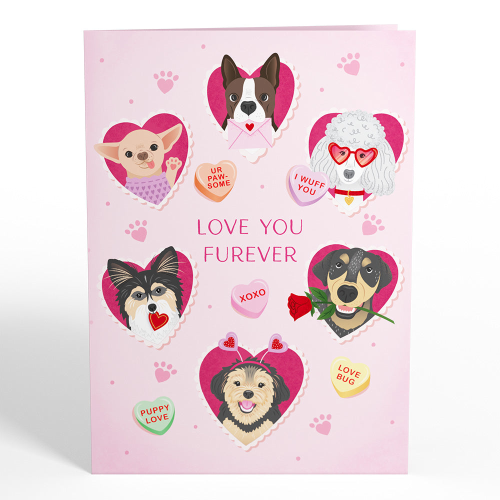 Love You Furever Dog Kisses Pop-Up Card – Lovepop