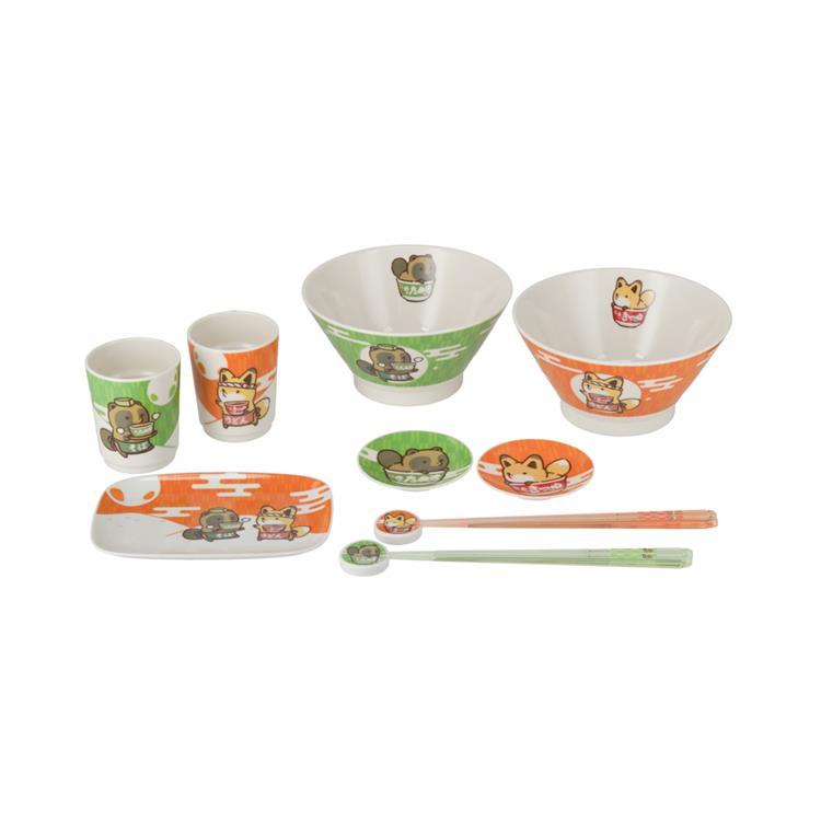 湯呑み 赤いきつねと緑のたぬき タヌキ キツネ タヌキとキツネ