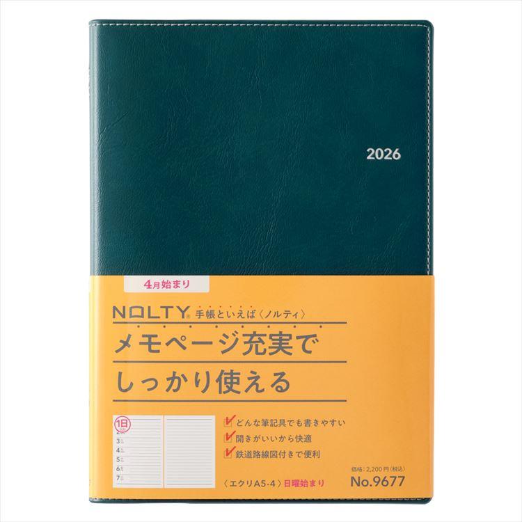 2026年4月始まり手帳 週間レフト A5 NOLTY エクリ4 日曜始まり