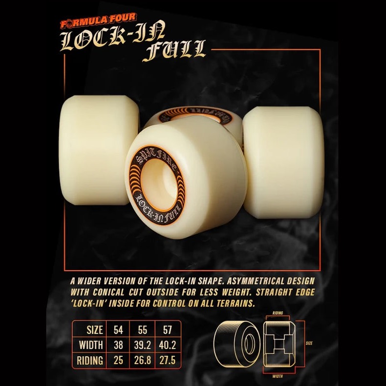 Spitfire Formula Four Lock-In Full 54mm 99a Natural - CalStreets