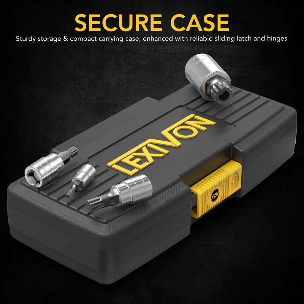 XZN Triple Square Spline Bit Socket Set, Premium S2 Alloy Steel