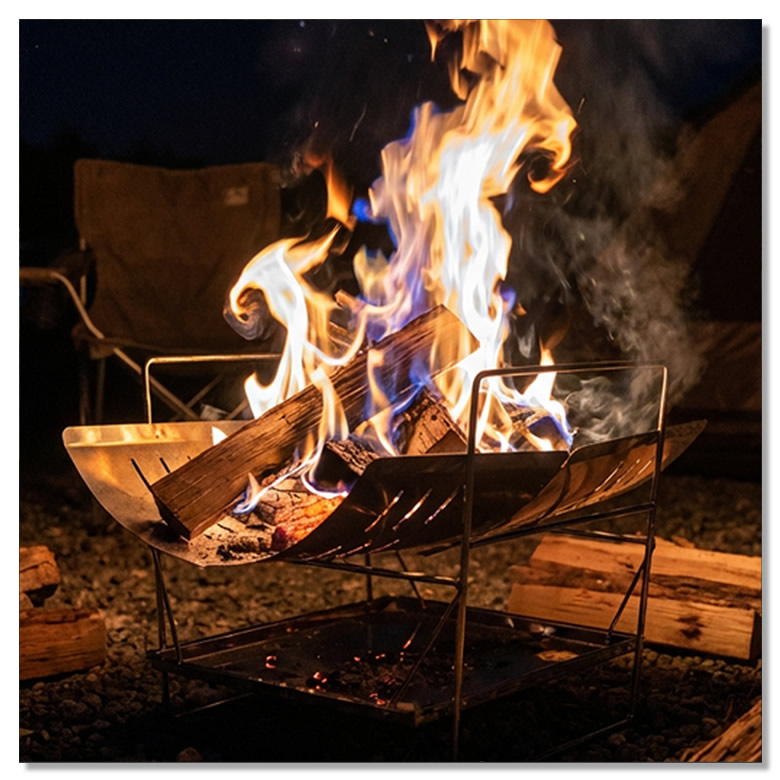 焚き火台 焚火台 [ 軽量 767g A4サイズでコンパクト ステンレス製