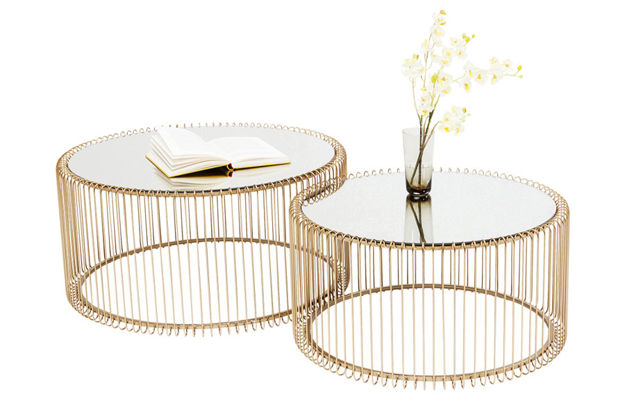 ワイヤーブラス (2/Set) ローテーブル/コーヒーテーブル - ロー