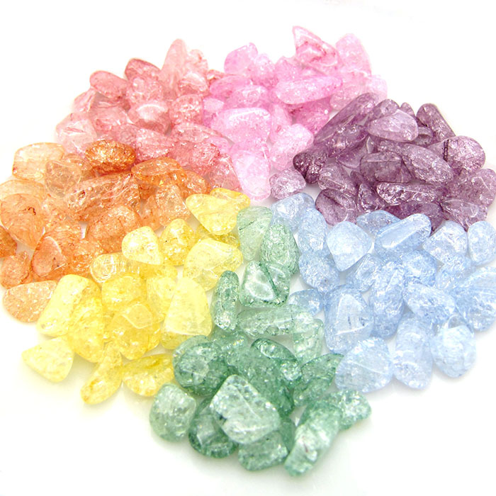 500★限定ご奉仕★幸運を呼び込む☆【クラックレインボー爆裂水晶さざれ】❤️ クラック水晶✨ レインボー タンブル 爆裂水晶 クリスタル 原石 天然石