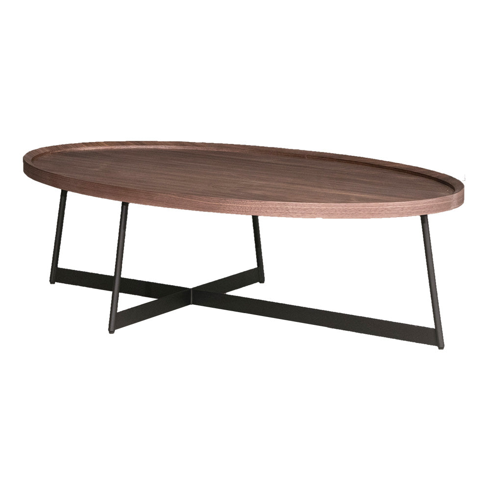 lushroom センターテーブル ウォールナット 突板 ローテーブル 楕円 幅