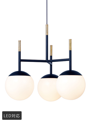 3灯ペンダントライト 引掛シーリング ホワイト 60Wx3 【電球無し