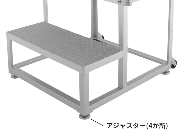 ステンレス踏み台2段 両手すり付【SSP-S2H2】: その他
