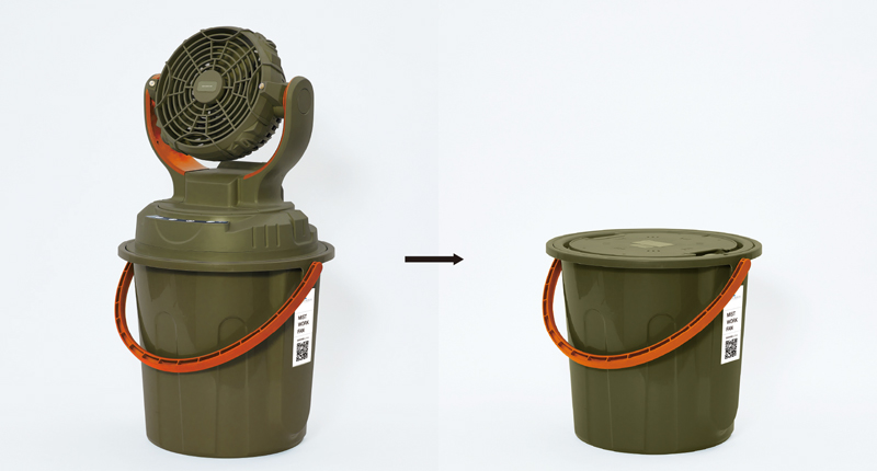 ポータブルミスト扇風機 ミストワークファン MIST WORK FAN N23-06