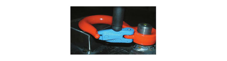 4個セット】Vフック 5t セーフティラッチ付重量フック アイフック型 環