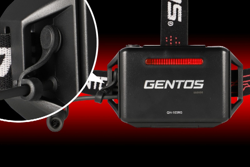 GENTOS LEDヘッドライト GH-103RG 600lm IP67 Gシリーズ 専用充電池