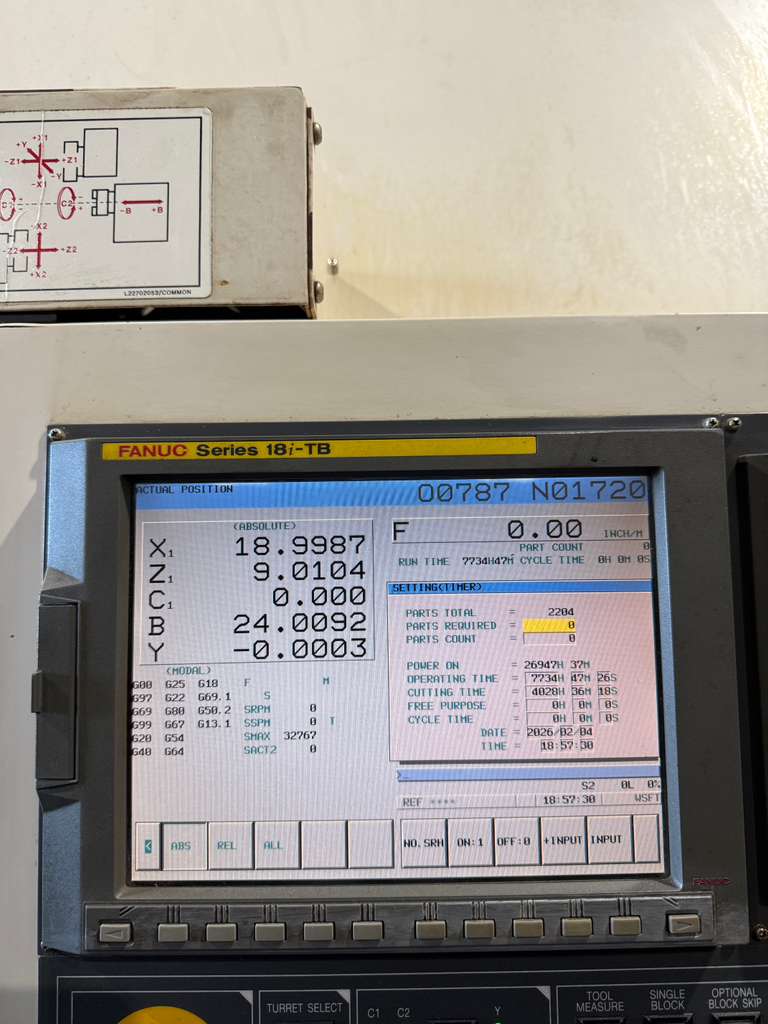 Used Daewoo Puma TT2500SY Multi Axis CNC Lathe