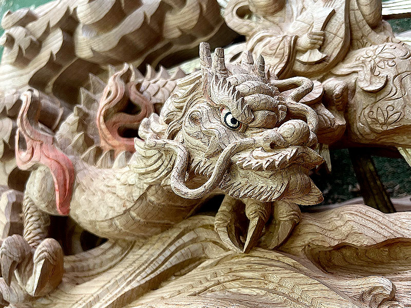 だんじり 鬼板（おにいた） 木彫り 彫刻 欅？ 屋根部材 祭礼 山車 2026